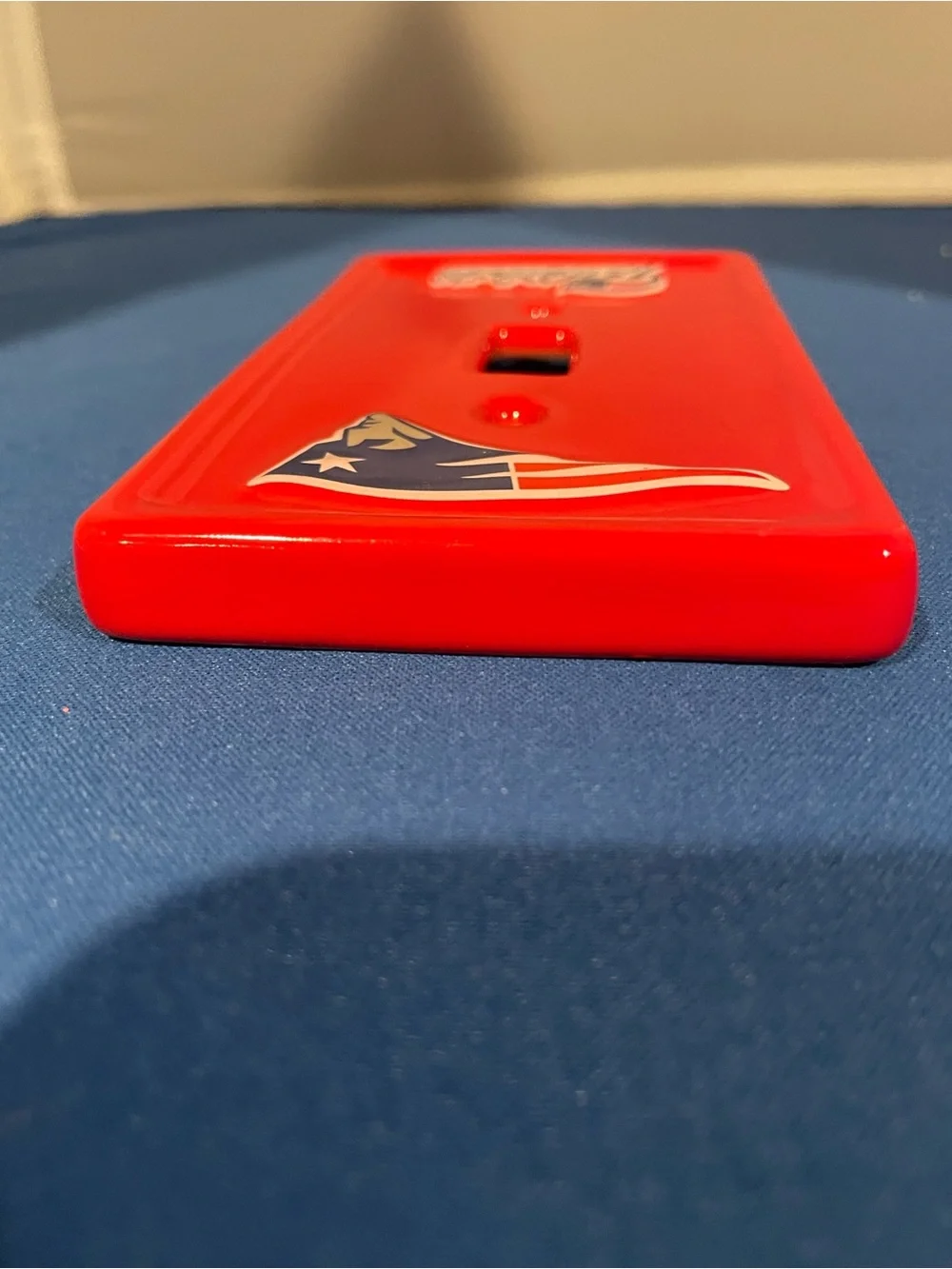 Ceramic New England Patriots Red Light Switch Plate Covers - Set of 2